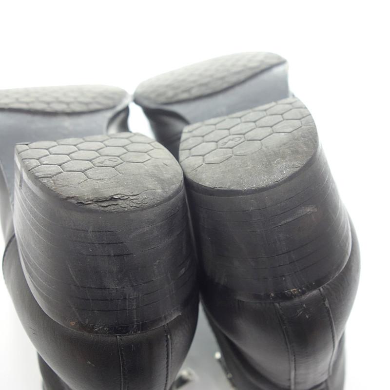 イース ユウジスゲノ/YS YUJI SUGENO Side Zip Heel Boots サイドジップレザーブーツ 82B24 サイズ メンズ44 ブラック ランクC  (中古)｜blowz｜07