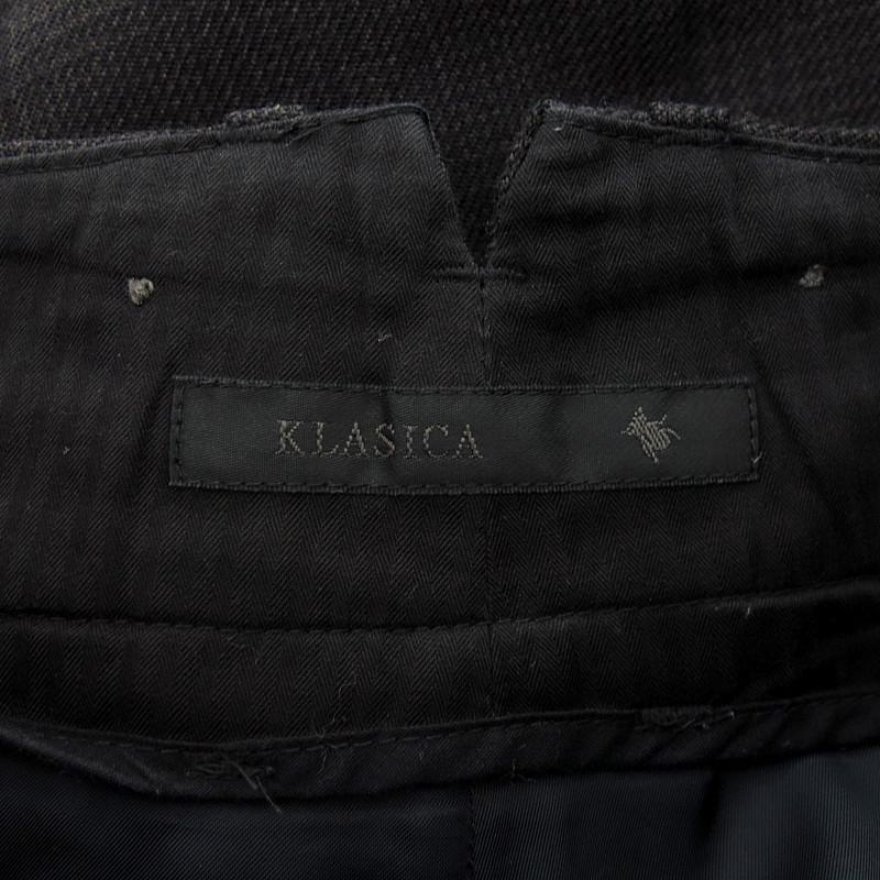 クラシカ/KLASICA ウール チェック スラックス トラウザー パンツ 01D24 サイズ メンズ2 チャコール ランクB  (中古)｜blowz｜03
