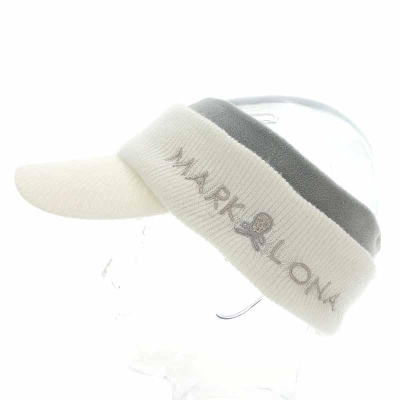 マークアンドロナ/MARKLONA GOLF ゴルフ ISM Knit Visor ニット サンバイザー キャップ 52D24 サイズ ユニセックスF ホワイト ランクA  (中古)｜blowz｜05