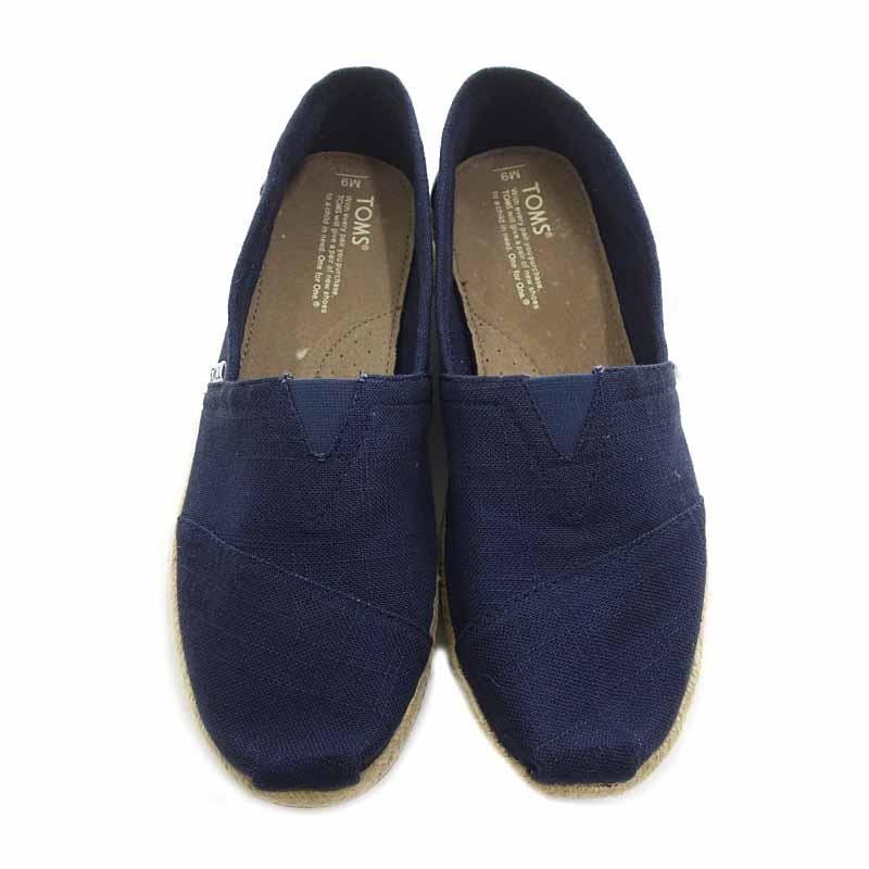 トムス/TOMS CLASSICS Textured Linen　リネン スリッポン スニーカー 70D24 サイズ メンズUS9 ネイビー ランクS  (中古)｜blowz｜06