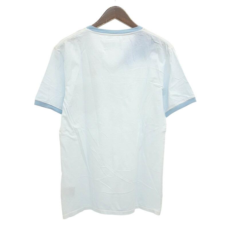 メゾンマルジェラ/MAISON MARGIELA ここのえ ポケット コットン 半袖 カットソー Tシャツ 20F24 サイズ メンズ48 ライトブルー ランクC  (中古)｜blowz｜02