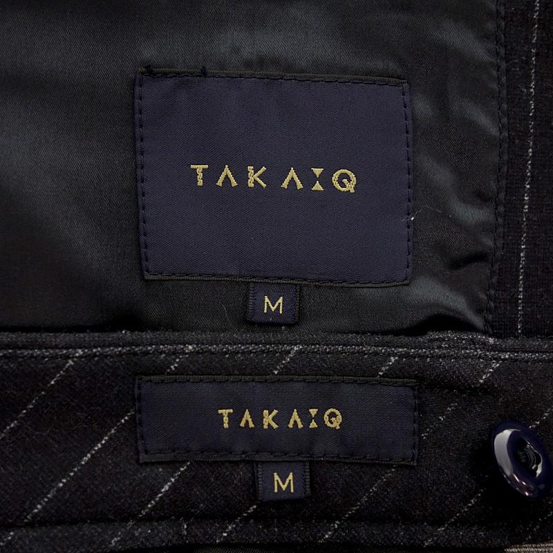 タカキュー/TAKA-Q ストライプ スーツ ジャケット スラックス セットアップ 21E24 サイズ メンズM ネイビー ランクB  (中古)｜blowz｜03