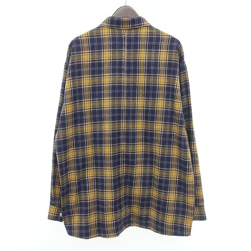 エーエフアーティファクト/A.F ARTEFACT 22AW OVER SIZED SHIRT オーバーサイズ　起毛チェックシャツ 60E24 サイズ メンズ2 マルチカラー ランクB  (中古)｜blowz｜02