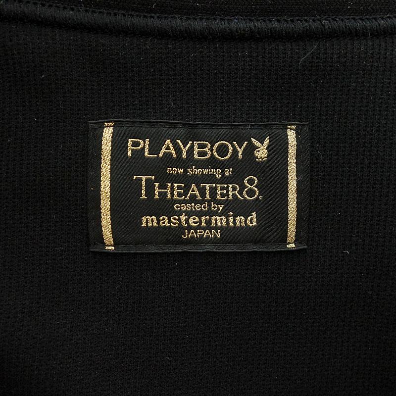 マスターマインドジャパン/MASTERMIND JAPAN × PLAYBOY プレイボーイ THEATER8 スワロフスキー カーディガン 60E24 サイズ メンズM ブラック ランクA  (中古)｜blowz｜03