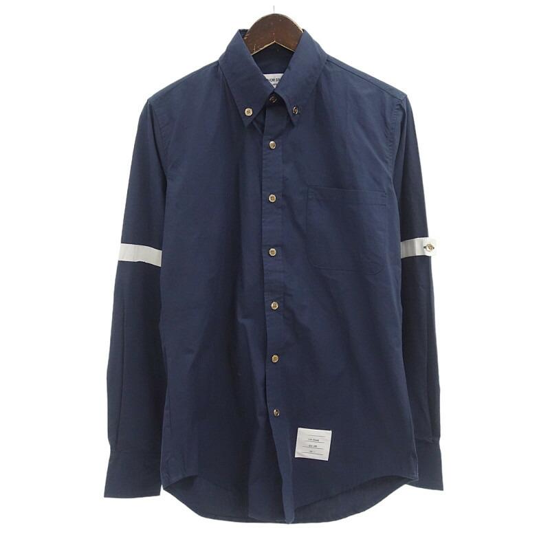 トムブラウン/THOM BROWNE ボタンダウン クラシック アームバンド L/S  