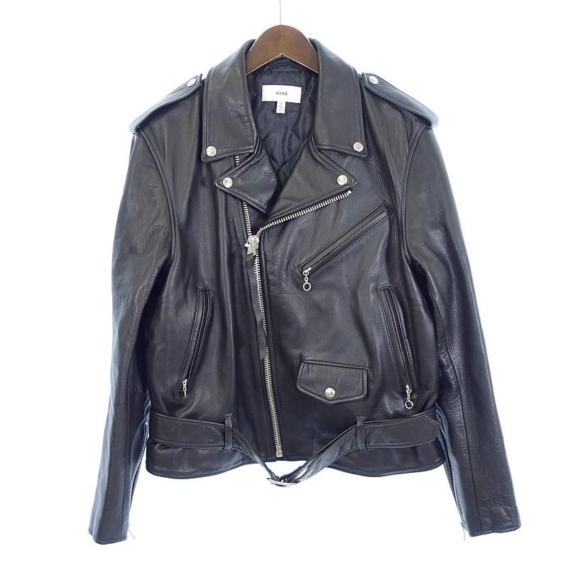 ハイク Hyke カウハイド カウレザー ベルト ダブル ライダースジャケット b サイズ レディース2 ブラック ランクa 106 中古 Blowz Yショッピングストア 通販 Yahoo ショッピング