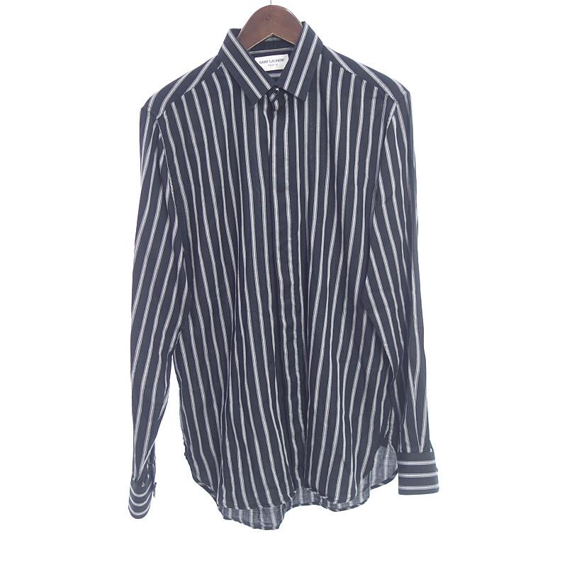 サンローランパリ/SAINT LAURENT PARIS コットン混 ストライプ シャツ 91G20 サイズ メンズ37 ブラック ランクA 102 (中古) :9010276440272:BLOWZ Yショッピングストア - 通販 - Yahoo!ショッピング
