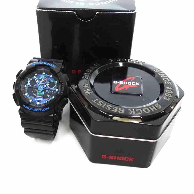 ジーショック G Shock ブルー カモフラ 5081 Ga 100cb 腕時計 62l サイズ ユニセックスf ブラック ブルー ランクa 102 中古 Blowz Yショッピングストア 通販 Yahoo ショッピング