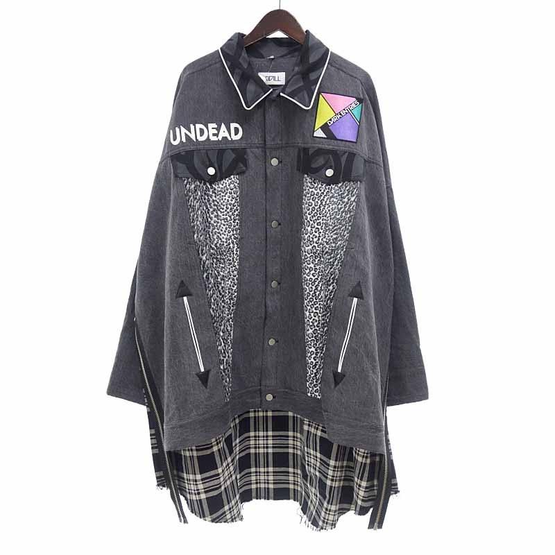 数量限定 キディル Kidill ss Bauhaus オーバーサイズ プリント デニム ジャケット 71b21 サイズ メンズ グレー ランクa ジャンル 日本全国送料無料 Zoetalentsolutions Com