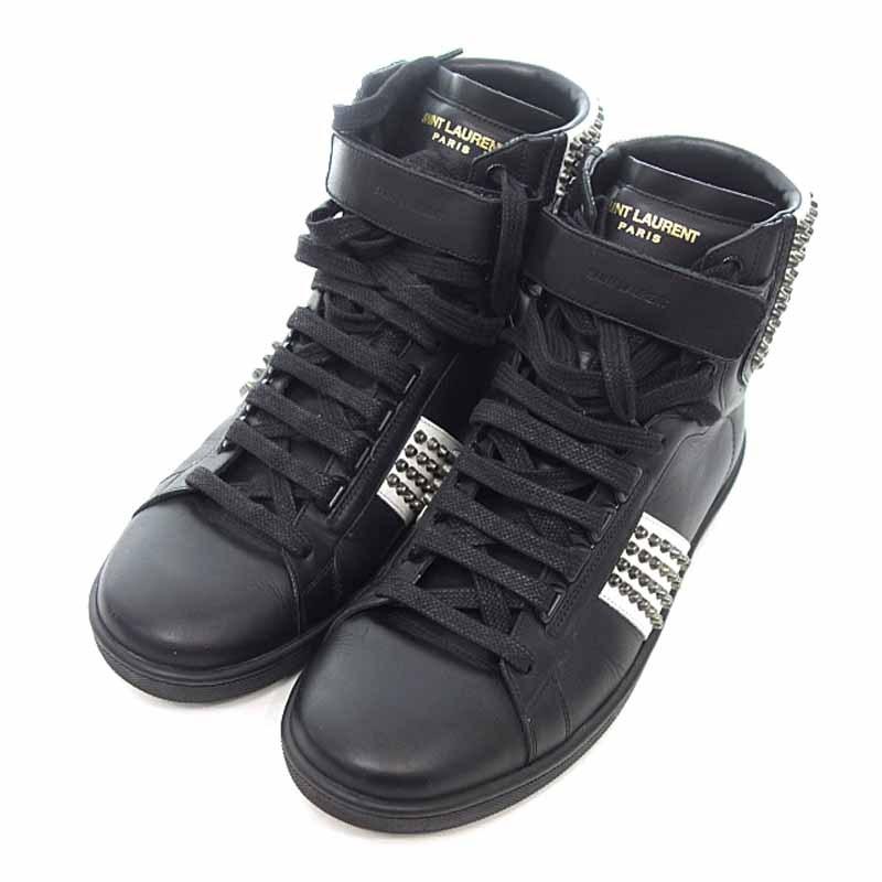 サンローランパリ/SAINT LAURENT PARIS スタッズ ハイカット レザー