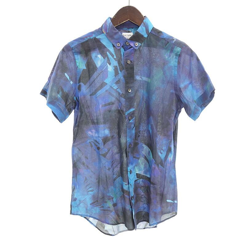 ポールスミス/PAUL SMITH グラデーション 総柄 ボタン 半袖 シャツ