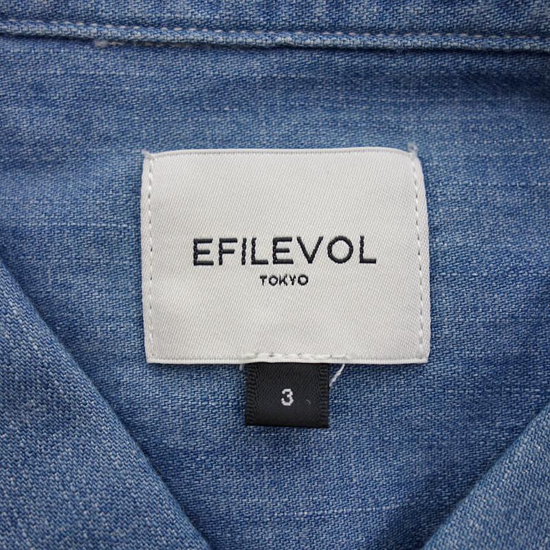 エフィレボル/EFILEVOL FR-DM03 RT DNM Shirt デニム シャツ