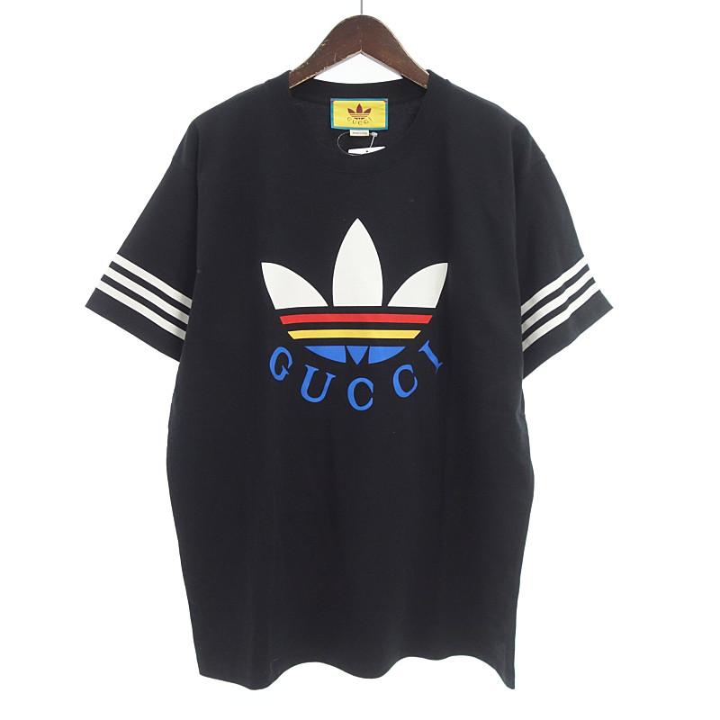 グッチ/GUCCI × ADIDAS 22SS ロゴ プリント 半袖 クルーネック Tシャツ 82E23 サイズ メンズS ブラック ランクA  (中古) :9036645450680:BLOWZ Yショッピングストア - 通販 - Yahoo!ショッピング
