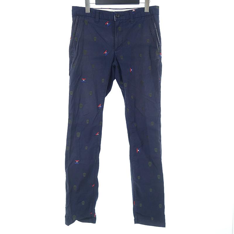 マークアンドロナ/MARKLONA GOLF SKULL PANTS ゴルフ スカル 刺繍  