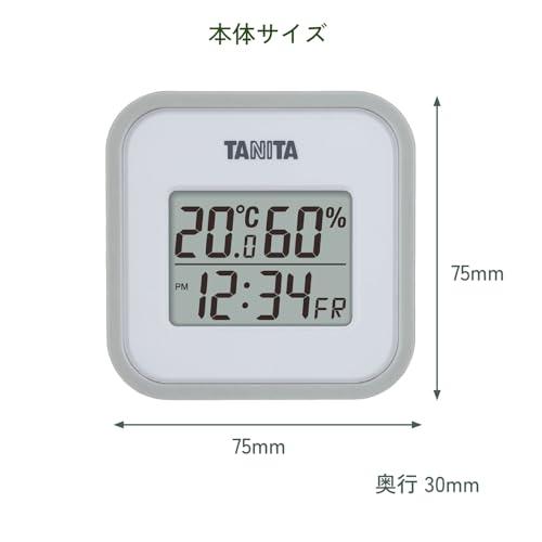 タニタ(Tanita) 温湿度計 時計 カレンダー 温度 湿度 デジタル 壁掛け 卓上 マグネット グレー TT-558 GY｜blsg-shop｜06