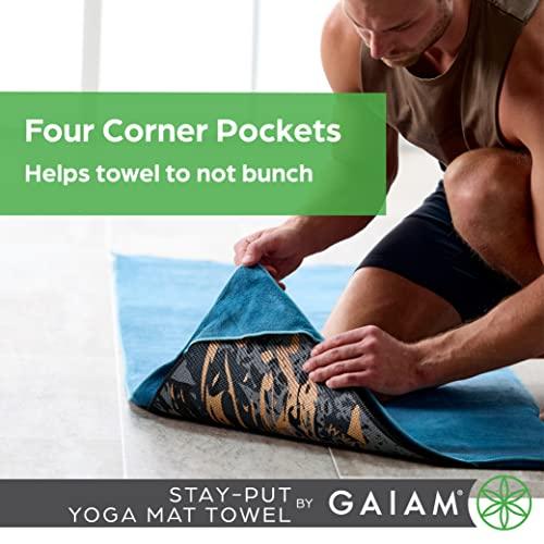 Gaiam Stay Put ヨガタオルマット サイズ ヨガマット タオル (標準サイズのヨガマット以上にフィット - 長さ68インチ x 幅24イン｜blsg-shop｜03