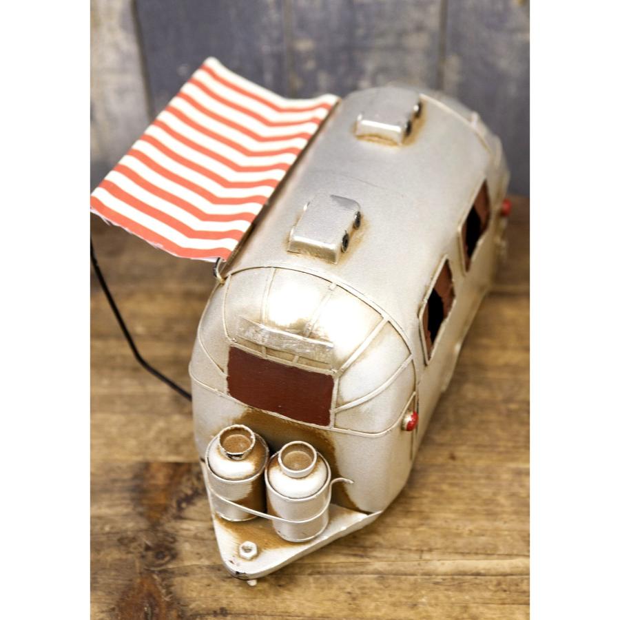 ビンテージ風 アメリカン ブリキ ミニチュアカー トレーラー