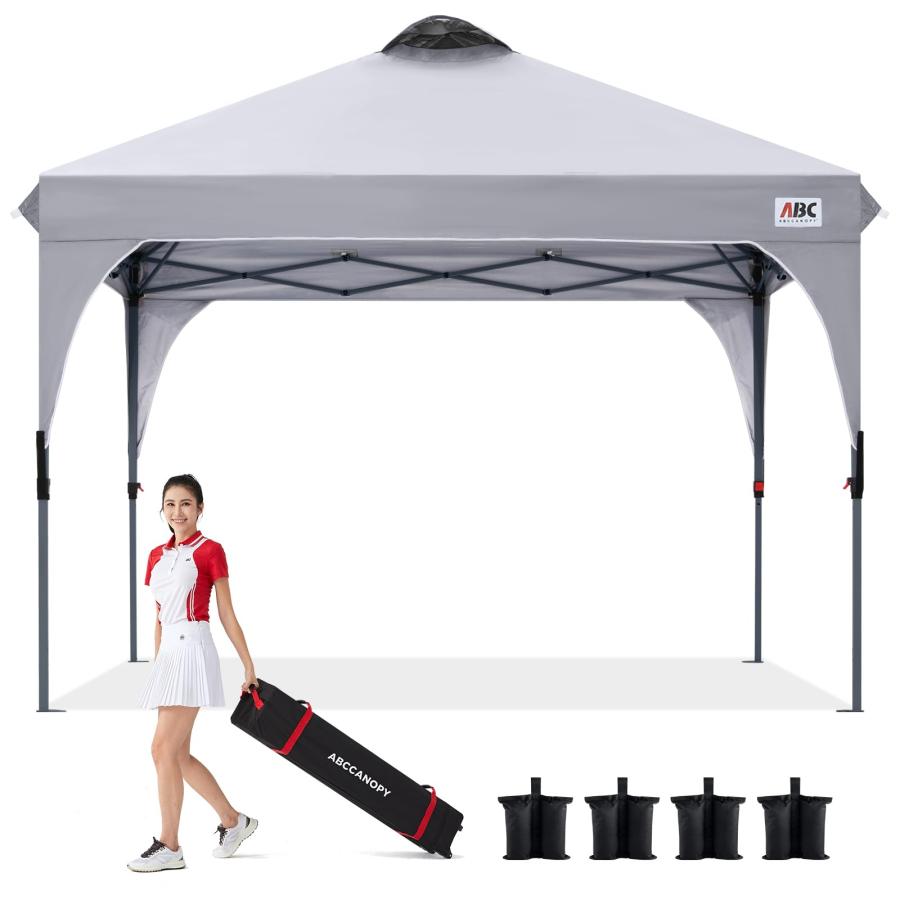 ABCCANOPY タープテント ワンタッチ 3段階調節 ベンチレーション