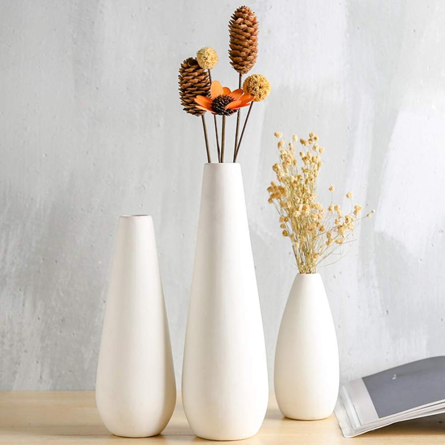 YHOMBES 花瓶 陶器 フラワーベース 北欧 白 おしゃれ 和風花瓶