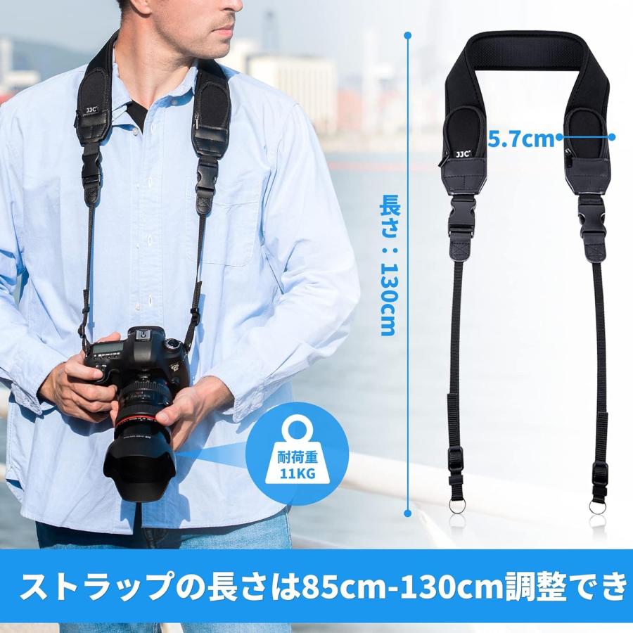 JJC ネオプレン製 カメラ ネックストラップ ショルダーストラップ