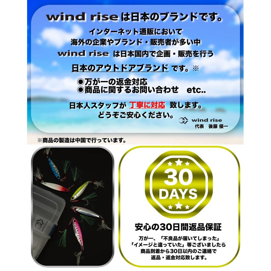 wind rise メタルジグ セット ５個セット ケース付き 20g 30g 40g 青物 タチウオ ヒラメ ジギング センターバランス (40g｜blsg-shop｜06