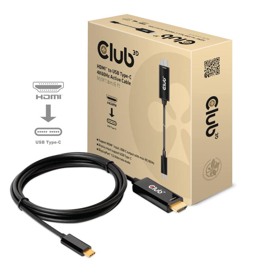 Club 3D HDMI Male オス to USB Type C Male オス アクティブ ケーブル 4K@60Hz 1.8m (CAC-133｜blsg-shop｜07