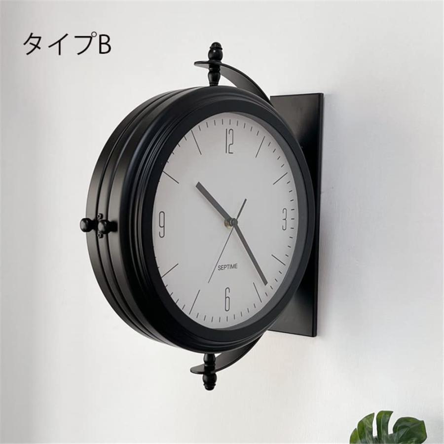 Yo M 　SISBRLR 壁掛け両面時計 Amazon.co.jp: 両面時計 壁掛け 時計 オシャレ 壁 屋外 時計