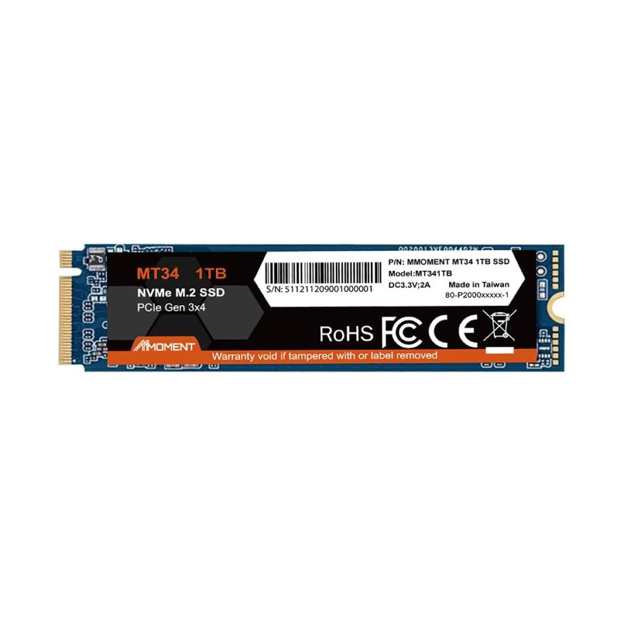 MMOMENT MT34 1TB NVMe M.2 2280 内蔵SSD PCIe Gen3x4 : BLSグループ