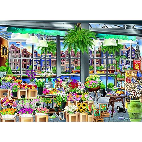 1000ピース ジグソーパズル アムステルダムの花市場 ラベン