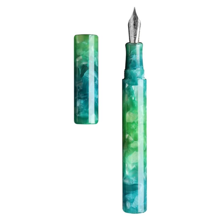 ワンチャー　カレイド　万年筆　紫水　WANCHER 初回限定 カレイド万年筆・グリーン・紫水 Fountain Pen | ワンチャーペン