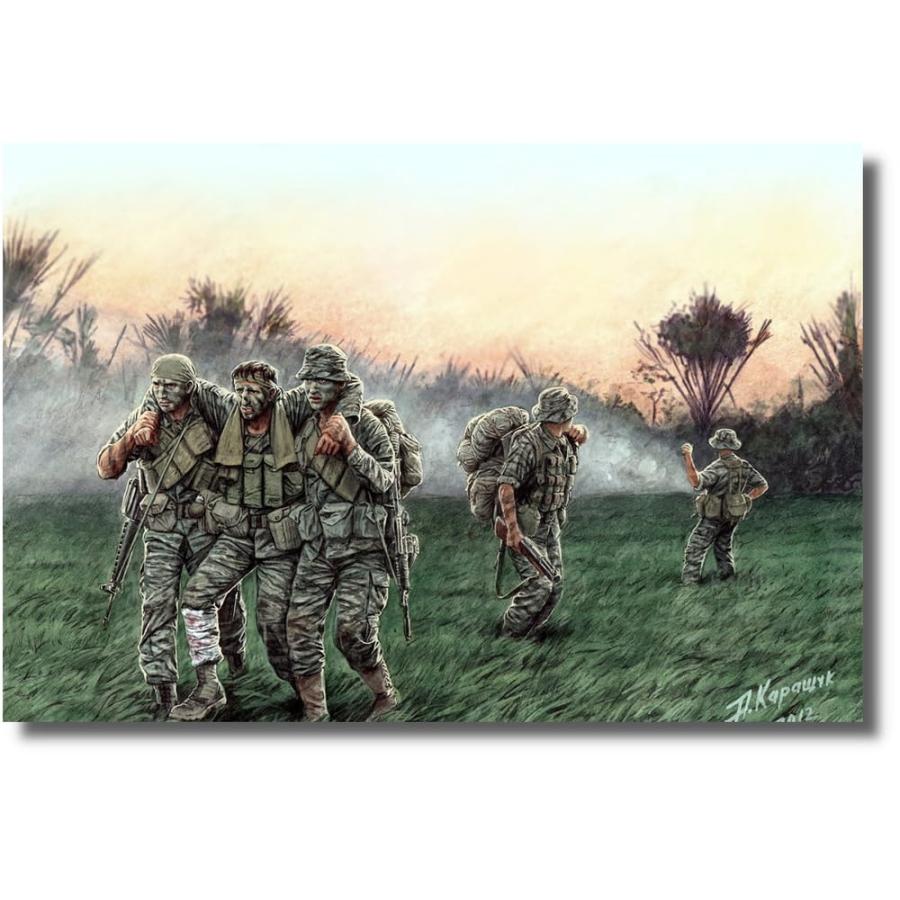 マスターボックス 1/35 アメリカ 海軍特殊部隊 5体負傷兵搬送 撤退