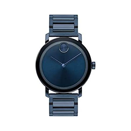 総合福袋 特別価格Movado Men's Bold 40mm Blue Steel Bracelet & Case Swiss Quartz Analog Watch好評販売中 ペアウォッチ