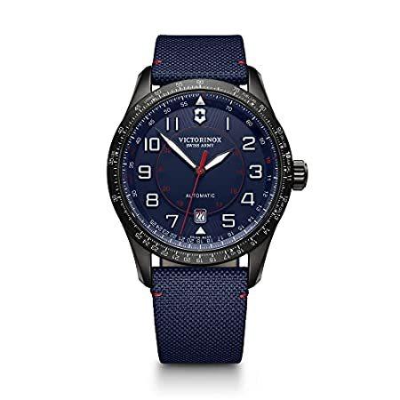 【超ポイント祭?期間限定】 Blue Large with Watch Mechanical Airboss 特別価格Victorinox Dial Str好評販売中 Nylon Blue and ペアウォッチ