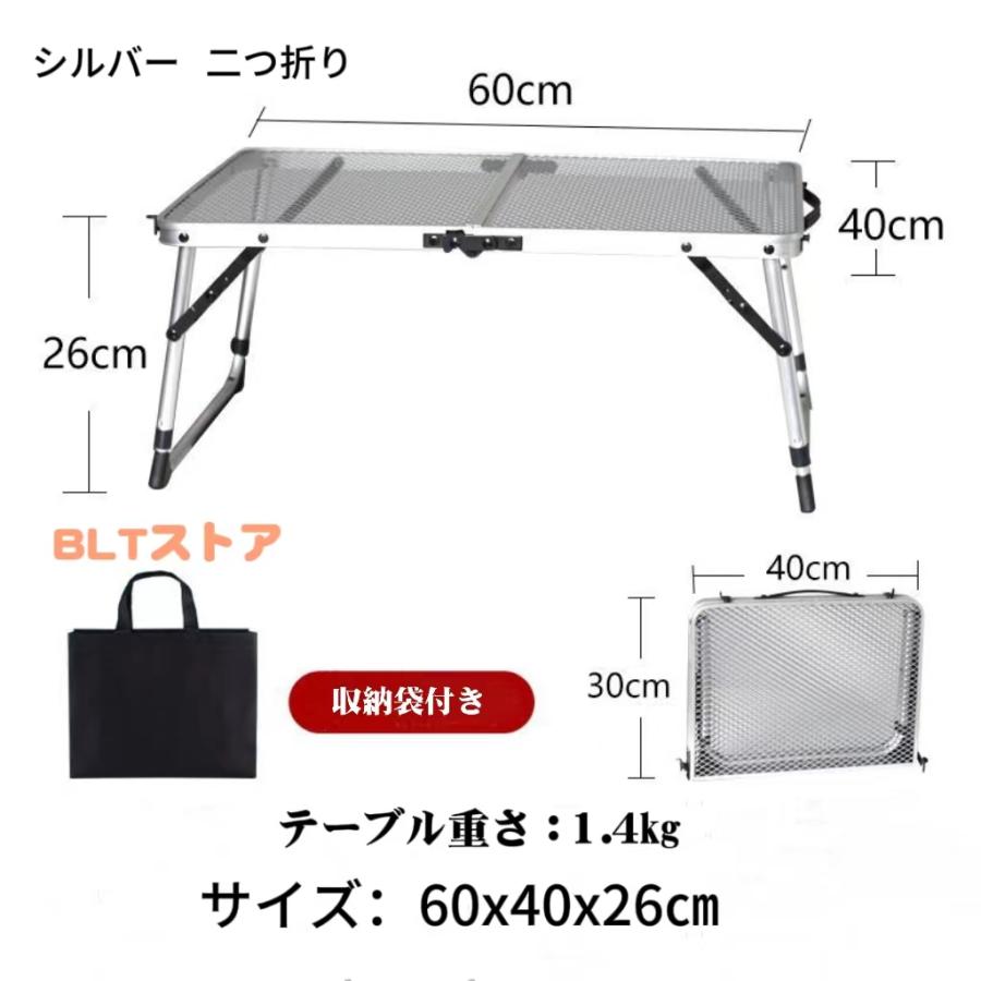 アウトドア折りたたみテーブル携帯ピクニックテーブルキャンピングテーブル軽量化アルミ合金手提げピクニック鉄網テーブルラック｜blt03｜06