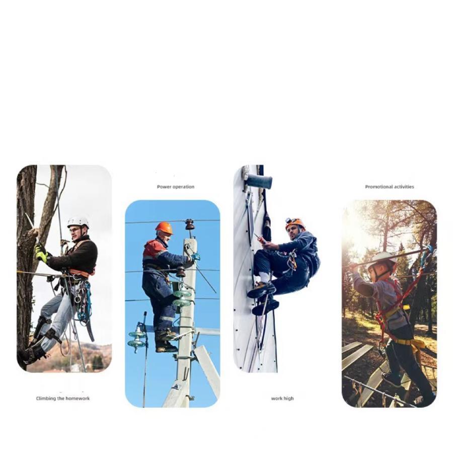 伐採アーボリスト柱上作業用安全帯安全ロープロープグラブ＆カラビナ林業用安全帯木登り器具安全確保落下防止一般高所作業安全｜blt03｜05