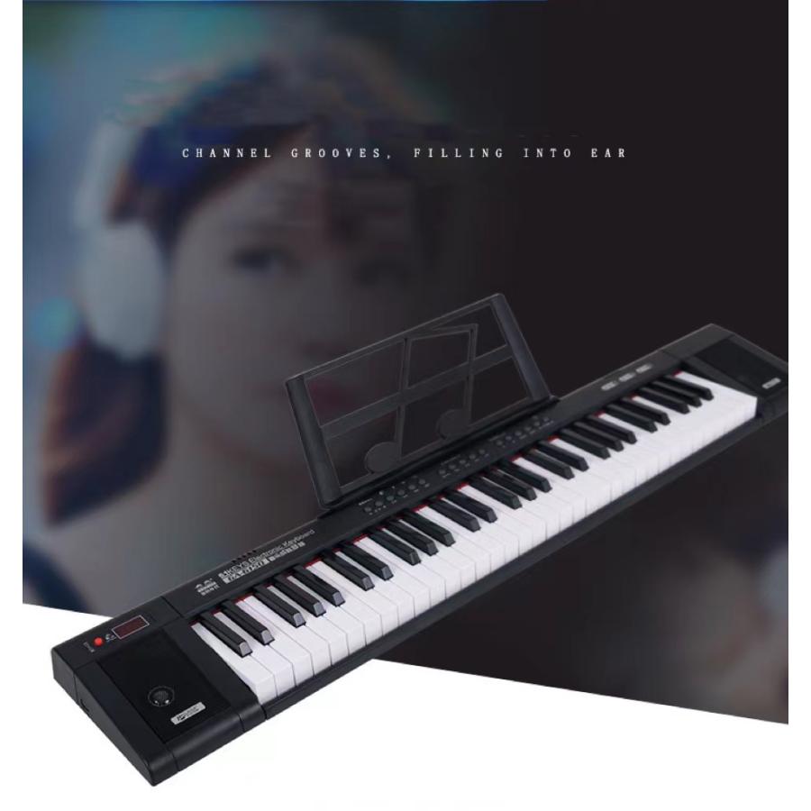 新商品の発売！61鍵盤キーボード 超軽量スリム設計 ポータブルな電子ピアノ 61キー多機能操作です。｜blt04｜06