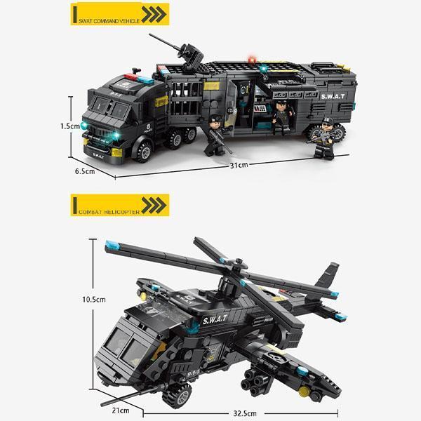 あす楽 レゴ互換ブロック ロボコップ 装甲車 戦闘機 LEGO互換品 SWAT 51種類変形可 ミニフィグ スワットチーム 知育玩具 ブロック 誕生日プレゼント 入園ギフト｜blt04｜17