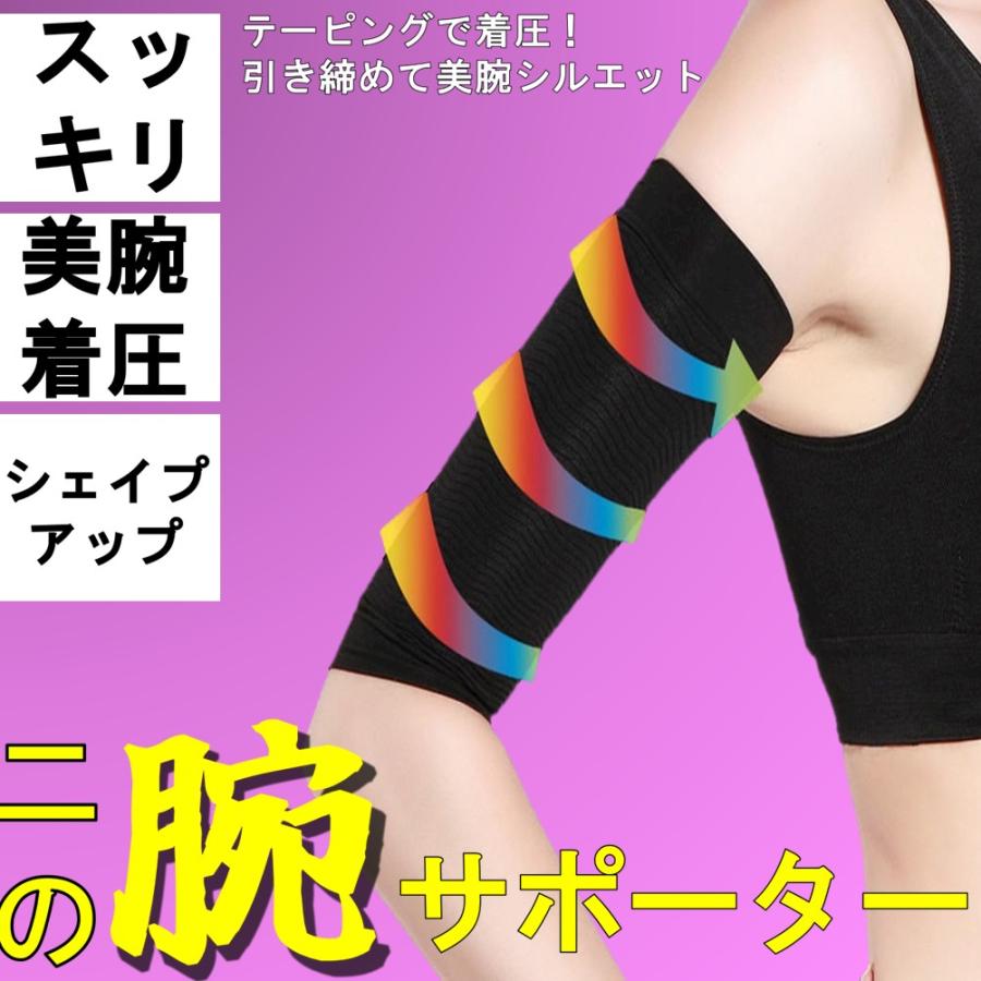 フェレナ 二の腕サポーター 送料無料 着圧 二の腕 サポーター 2枚組 ダイエット 加圧 圧迫