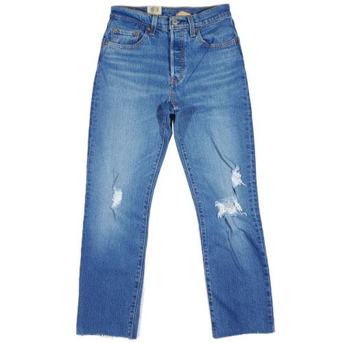 がん　リーバイス ストレートデニム ブルー　501 Levi's（リーバイス） リーバイス501 パンツレディース ダメージ