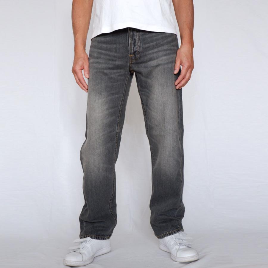 ヌーディージーンズ デニムパンツ メンズ ジーンズ メンズパンツ ストレート ジーンズ Nudie Jeans Rad Rufus Grey Crosshatch ラッドルーファス_3