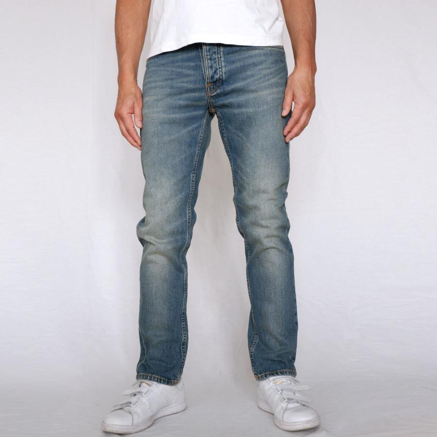 ヌーディージーンズ デニムパンツ メンズ ジーンズ メンズパンツ ストレート ジーンズ Nudie Jeans Solid Ollie Blue Clay ソリッドオーリー_2