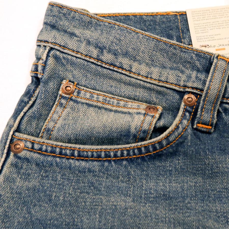 ヌーディージーンズ デニムパンツ メンズ ジーンズ メンズパンツ ストレート ジーンズ Nudie Jeans Solid Ollie Blue Clay ソリッドオーリー_5
