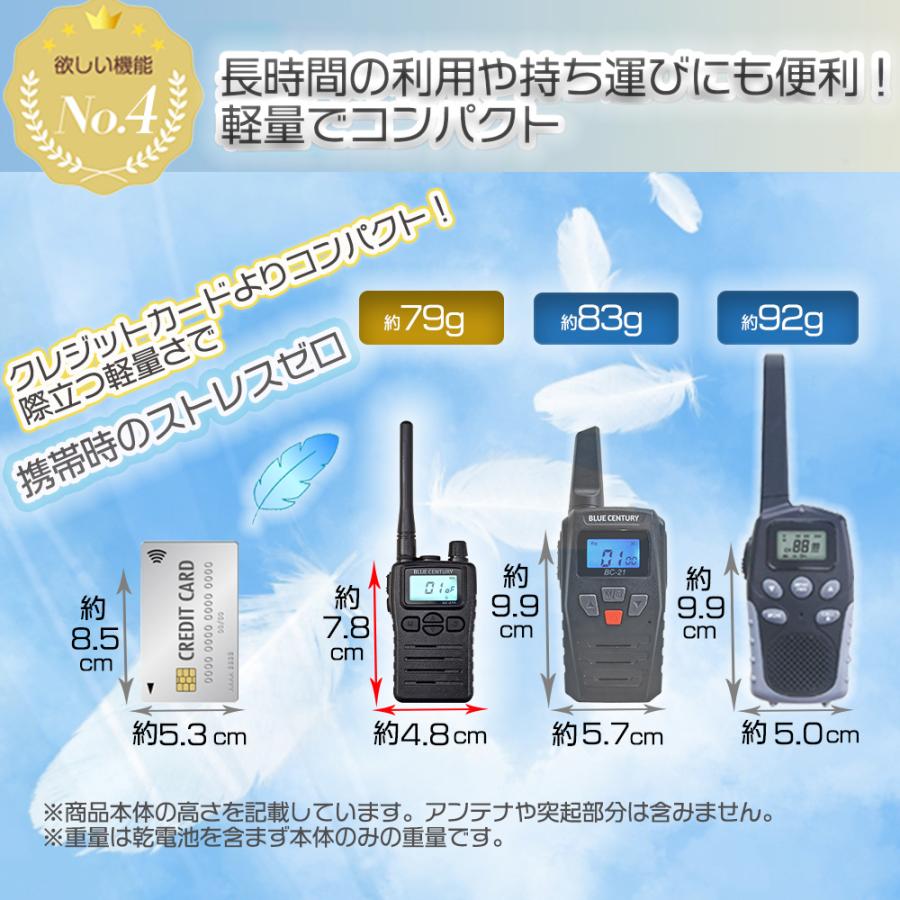 BLUE CENTURY トランシーバー BC-21 新品　4つ BLUE CENTURY トランシーバー BC-21 新品 4つ 4台セット（2箱） 安心の