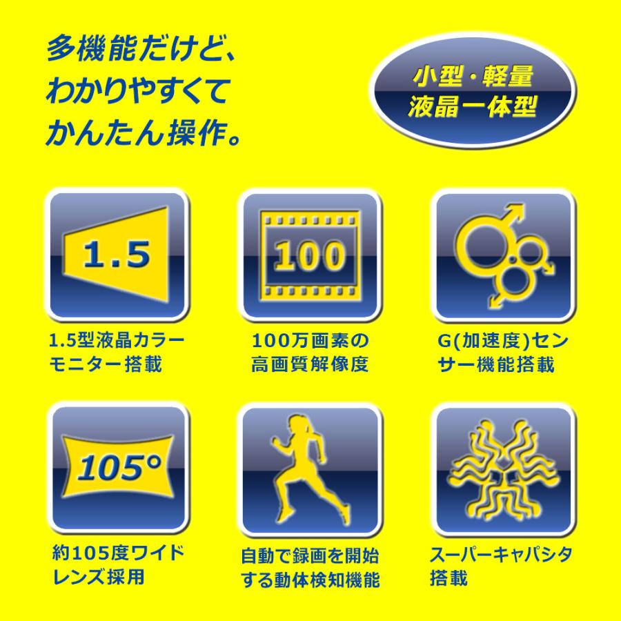 送料無料 期間限定 オリジナルブランド Bluecentury ドライブレコーダー Gセンサー搭載 Cms 01s 100万画素高画質 モニター搭載 1年保証あり Cms 01s Blue Century 通販 Yahoo ショッピング