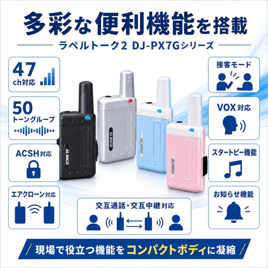 アルインコ (Alinco) DJ-PX7G アクアブルー 超小型 特定小電力