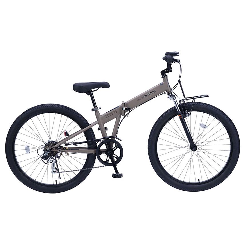 折りたたみ自転車 26インチ 6段変速 セミファットバイク MTB LEDライト 
