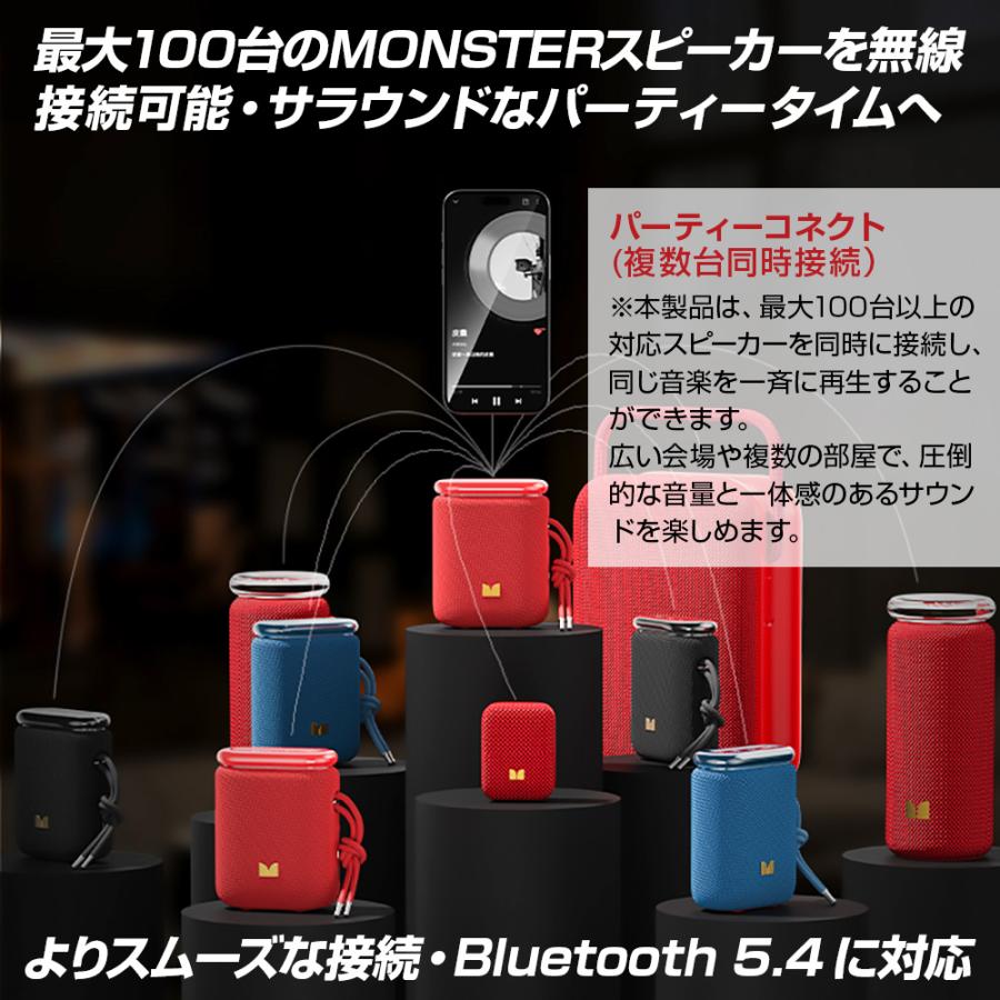 MONSTER Atmic Blaster Pebble ぺブル レッド MS62131 防塵防水IP55