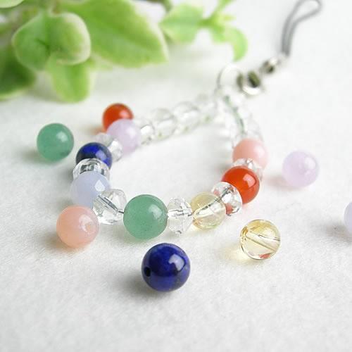 天然石】押し花♡キラキラ癒しのキーホルダー【パワーストーン】