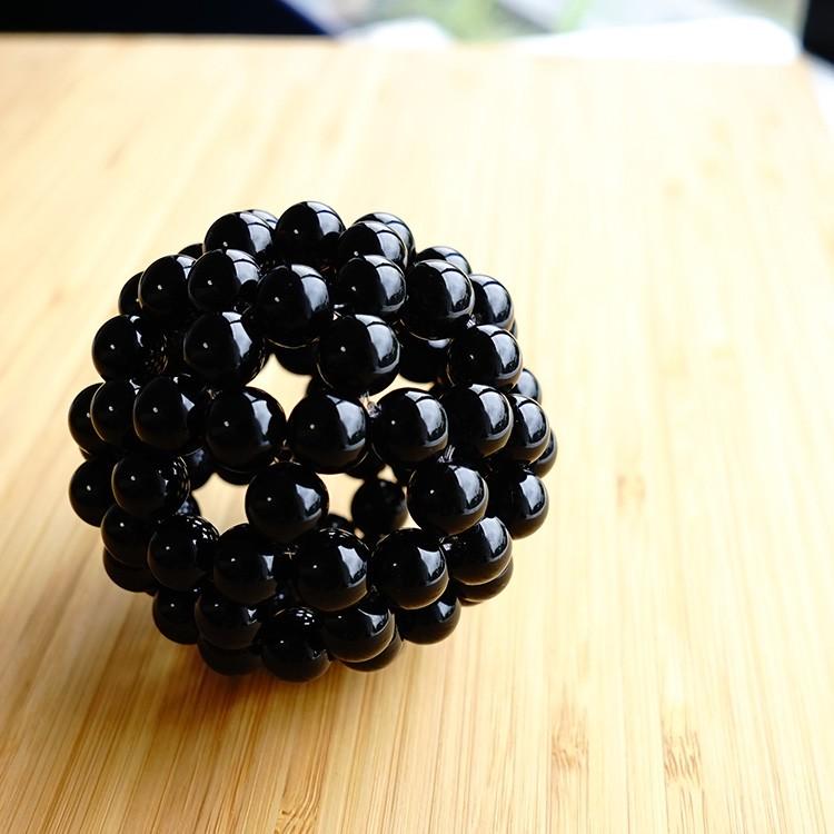 天然石 神聖幾何学 フラーレン モリオン黒水晶 10mm バッキーボール 高次元エネルギー グレートセントラルサン 浄化 魔除け お守り パワーストーン ギフトの画像