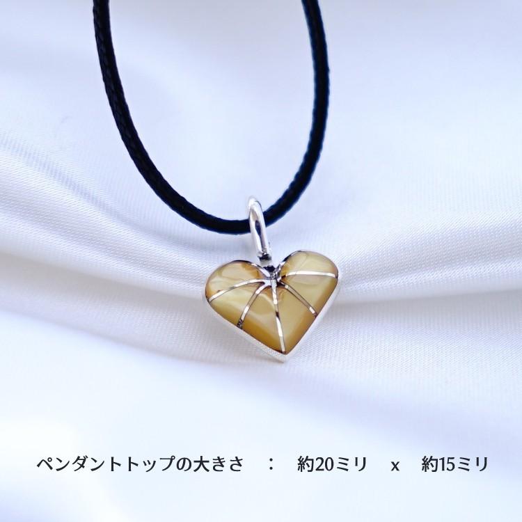 インディアンジュエリー ハート イエローシェル ペンダントトップ ズニ族 ハンドメイド SV925 チャーム 幸運 天然石 ハンドメイド レディース ギフト プレゼントの画像